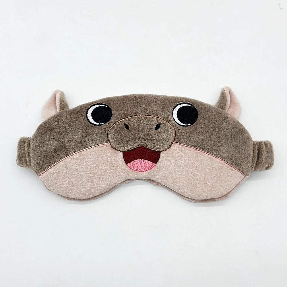 moo deng eye mask plush Internet celebrity hippopotamus baby simulation eye mask plush