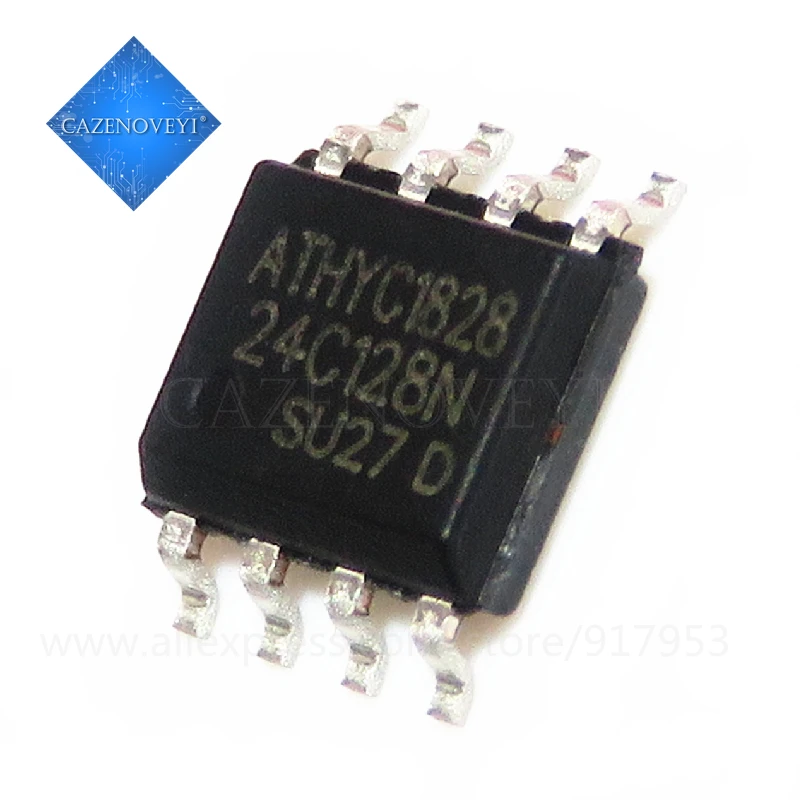 10pcs/lot New AT24C128 24C128 AT24C128N AT24C128AN AT24C128N-10SU-2.7 memory IC SOP-8 In Stock