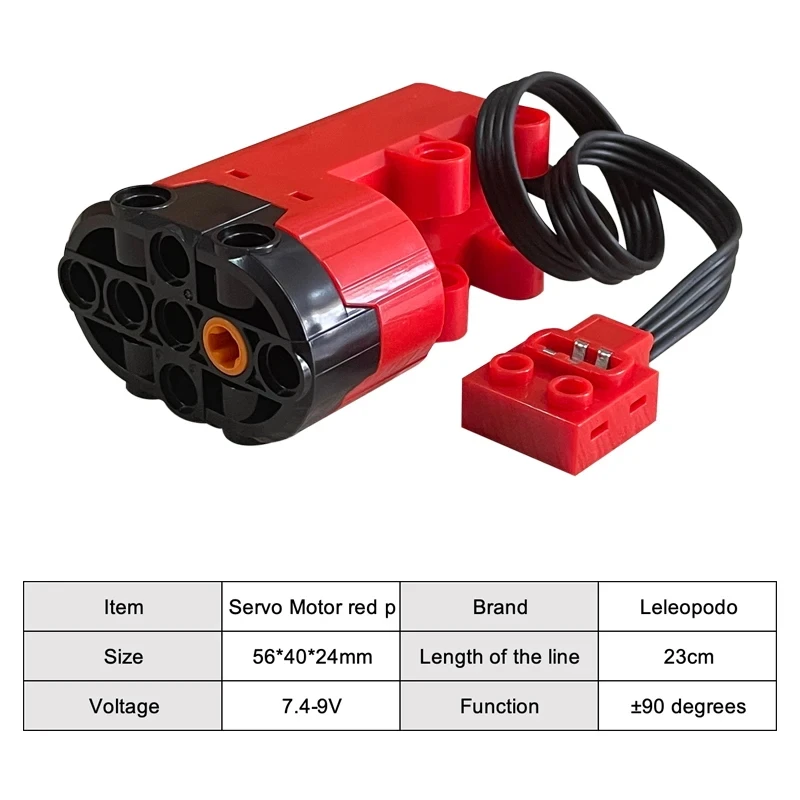 Piezas técnicas de funciones de potencia MOC, 4 Uds., rojo mejorado 8882 8883 88003 88004 M/L/XL, Motor DIY, Juguetes de bloques de construcción, accesorios