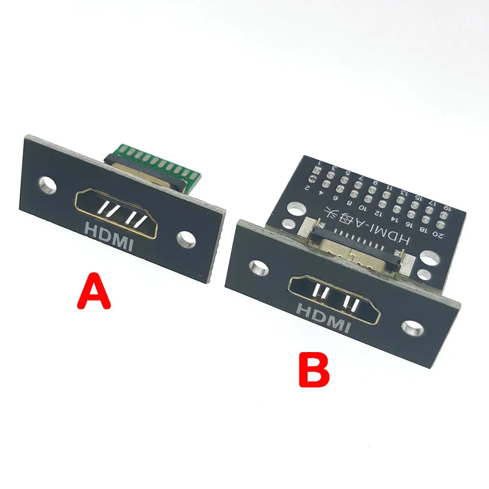 1pcs Compatible-HDMI Female Test Board with Screw Fixing Hole 19Pin 19P Connector Socket Port with PCB Test Board Solder Type A