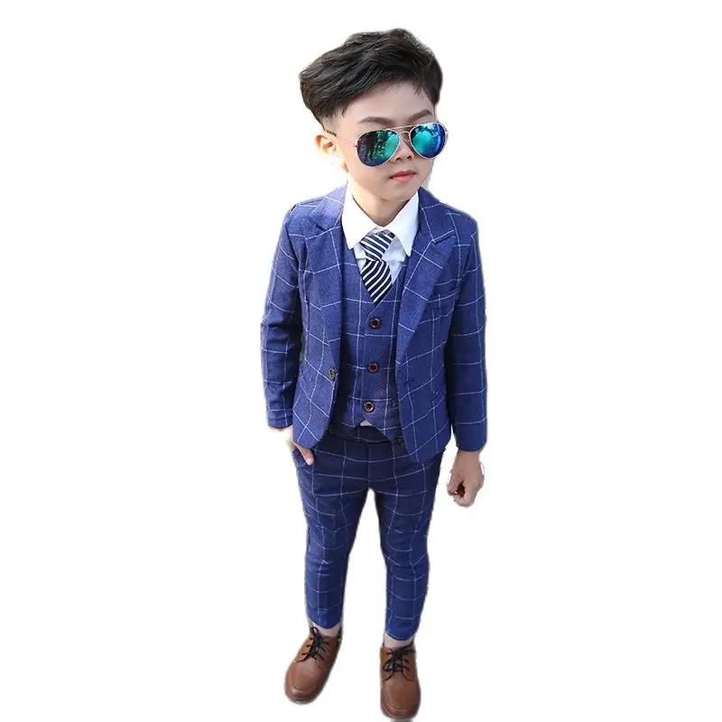 

Baby Boys Wedding Party Costumes Blazer Vest Pants Children's Formal Suits Baptism Dress Kids Teenage Ceremony Suit Clothes Set