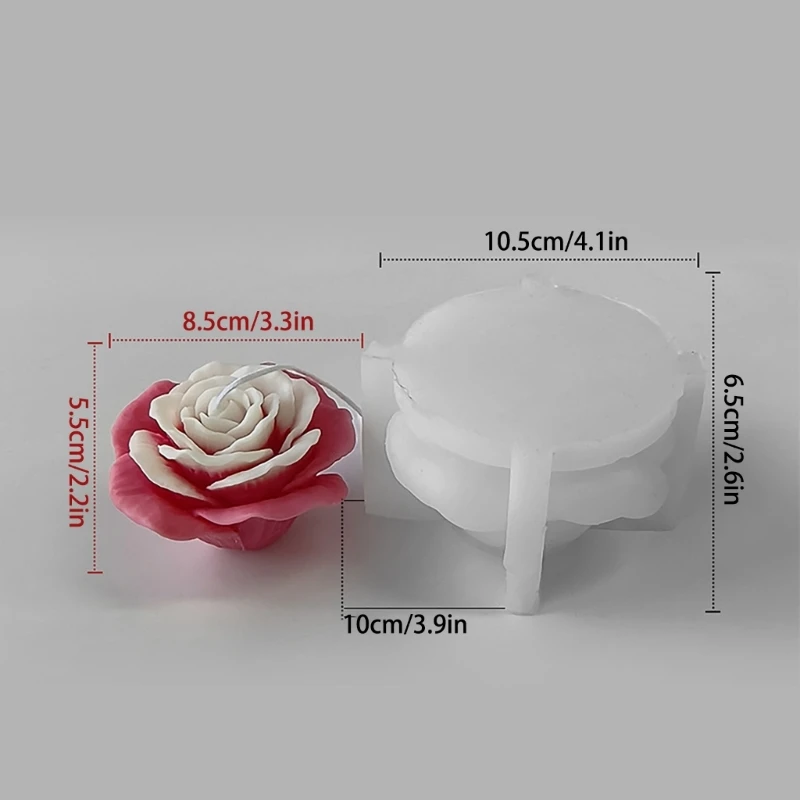 Silicone Mold for Making Flower Candles Durable Moulds for DIY Crafts and Home Decorations Easy to Clean