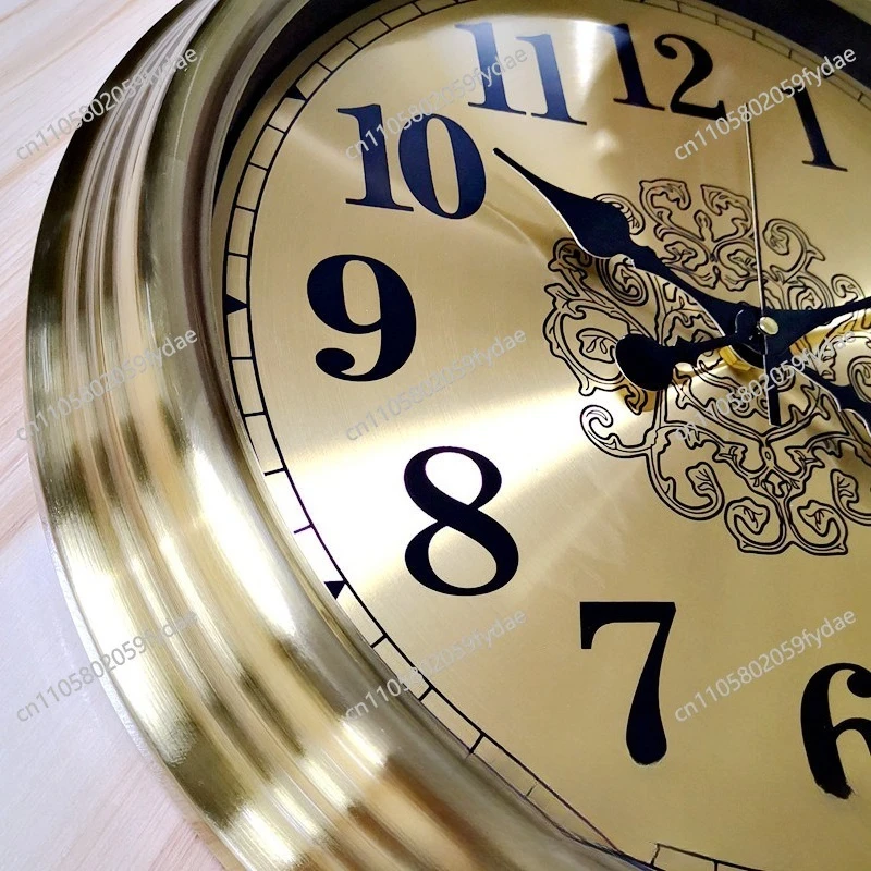 Baylor Wall Clock Living Room Home Fashion European Style Clock Retro Atmosphere Metal Clock