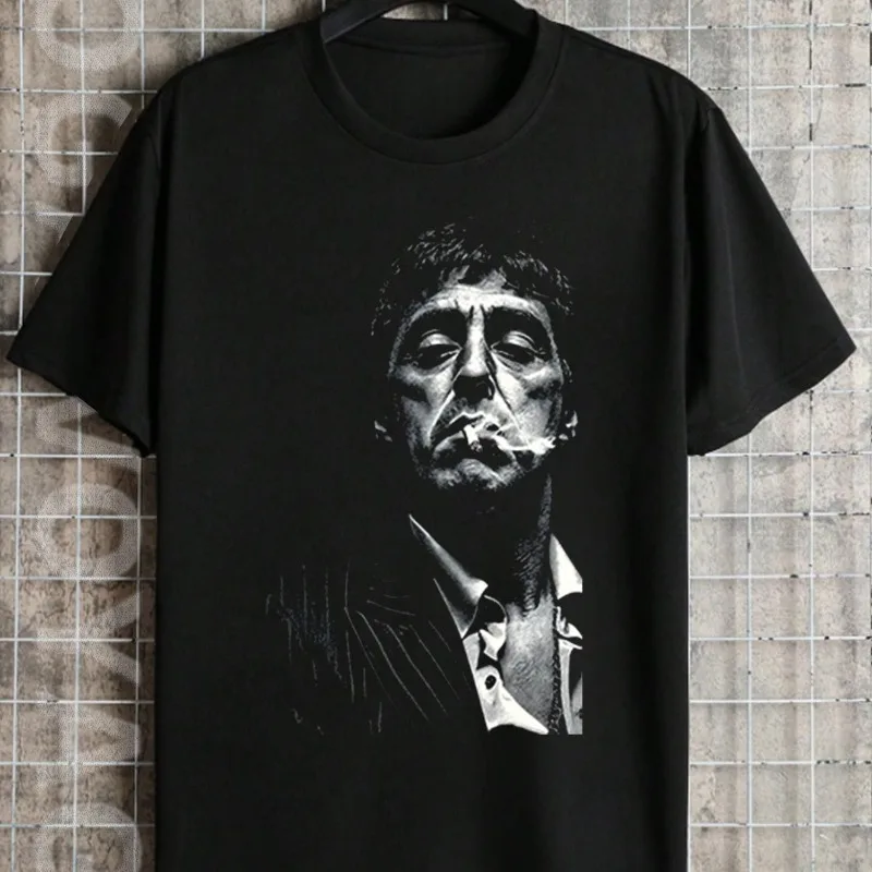 Herren-T-Shirt mit Tony Montana Donnie Brasco Film-Print – Sammlerstück mit ikonischem Look für Freizeitkleidung & Geschenke