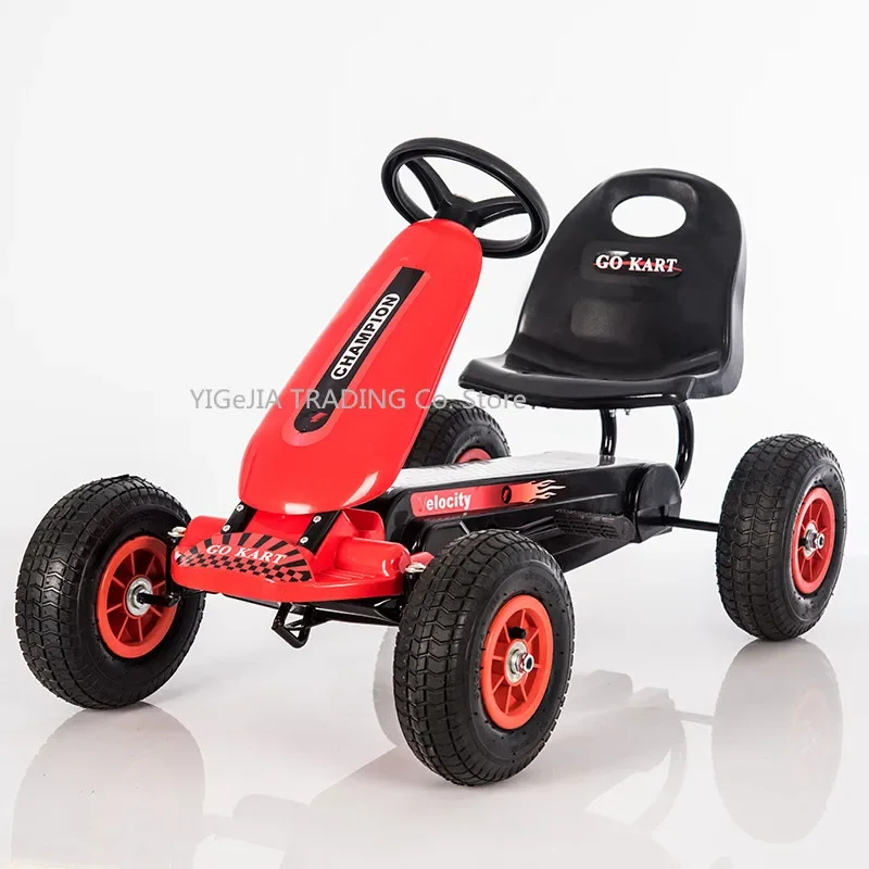Children Pedal Go Kart With Inflatable Rubber Wheels, 4-wheeled Kids Pedal Go Kart Exercise Bike view 5