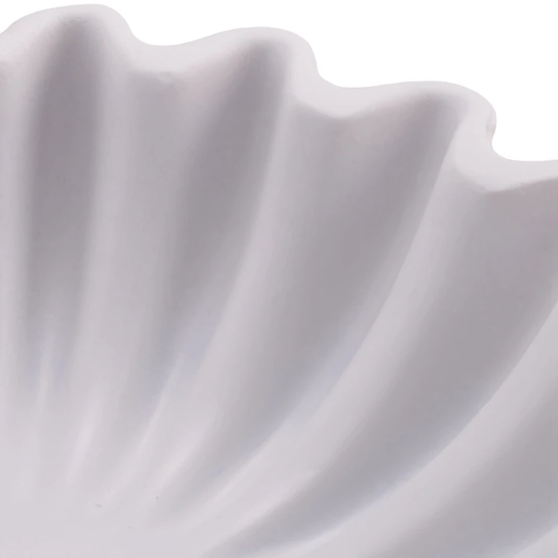 Fluted Ruffle Decorative Bowl - Home Decor Accents For Living Room Styling Coffee Table Bookshelf And Console