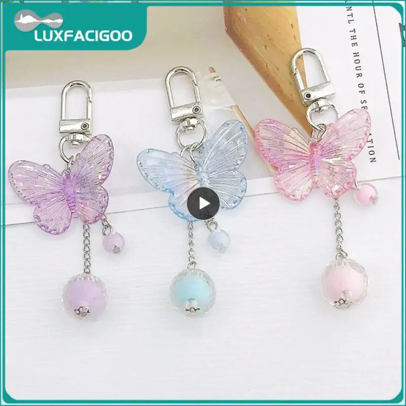 Durable K- Keychain Butterfly Shape Fashionable Convenient Korean Popular Souvenir Storage Box Hanging Decoration Durable