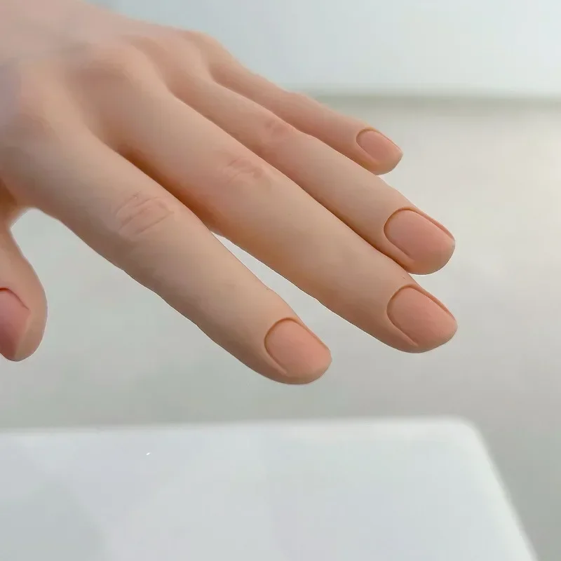 Arte do prego mão falsa flexível plástico dedo prática modelo prótese manicure macio ajustável treinamento exibição pele simulada