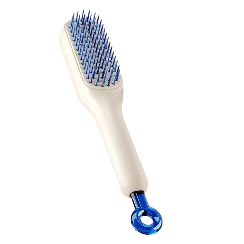 

1 Set Anti-Static Self-Cleaning Comb Retractable Wide Detangling Brush For Women Men Portable Hair Massage Tool Comb For Thick