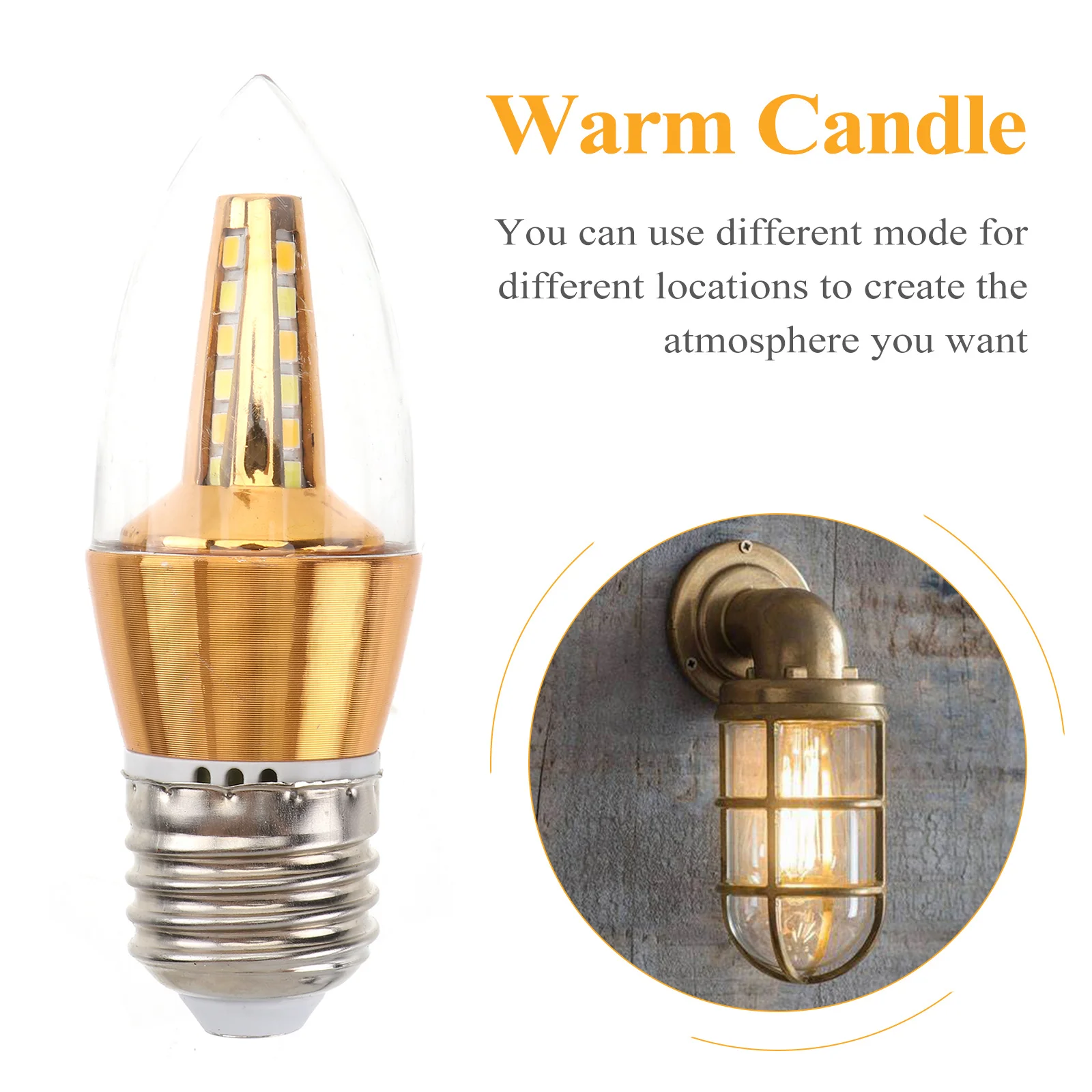 2Pcs LED Light Bulb Changing Dimmable High Efficiency Low Heat Pc Shade Bulb for Living Room Bedroom Hallway