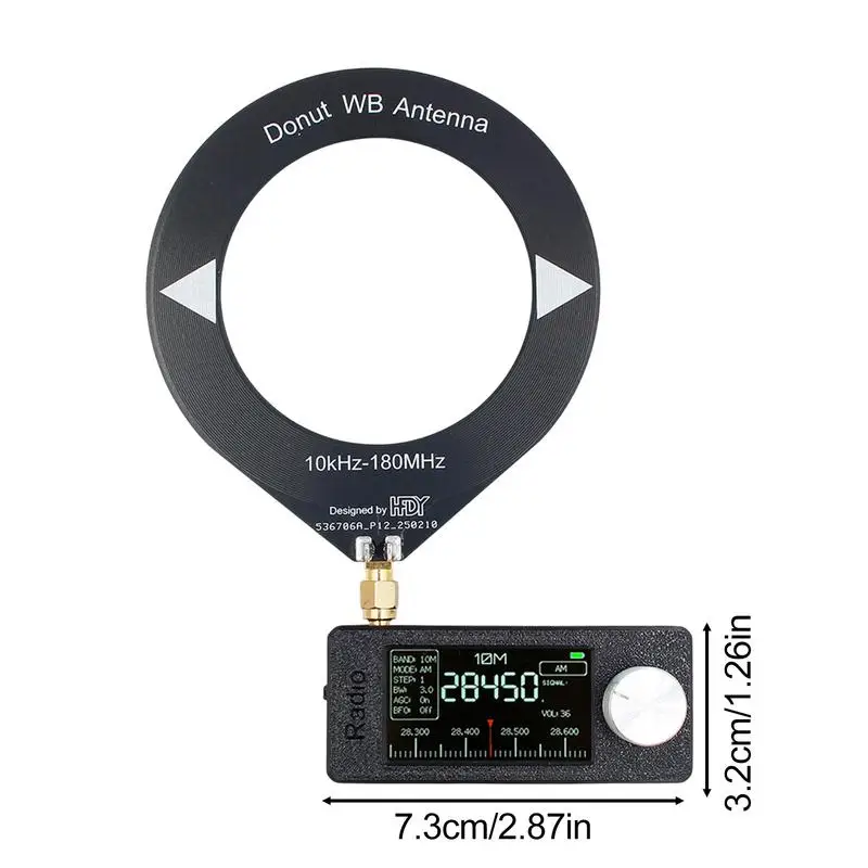 Receptor estéreo fm, receptor de rádio de bolso fm com antena, tela ips de 9 polegadas, bateria de 800ma, display hd, lsb, reprodutor usb para caminhão, garagem