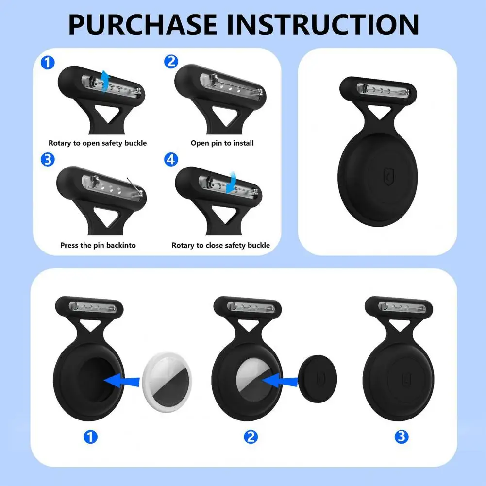 Secure Location Lock for Loved Ones Kids Hidden Gps Tracker Case for Airtag Waterproof Anti-loss Locator Holder for Children