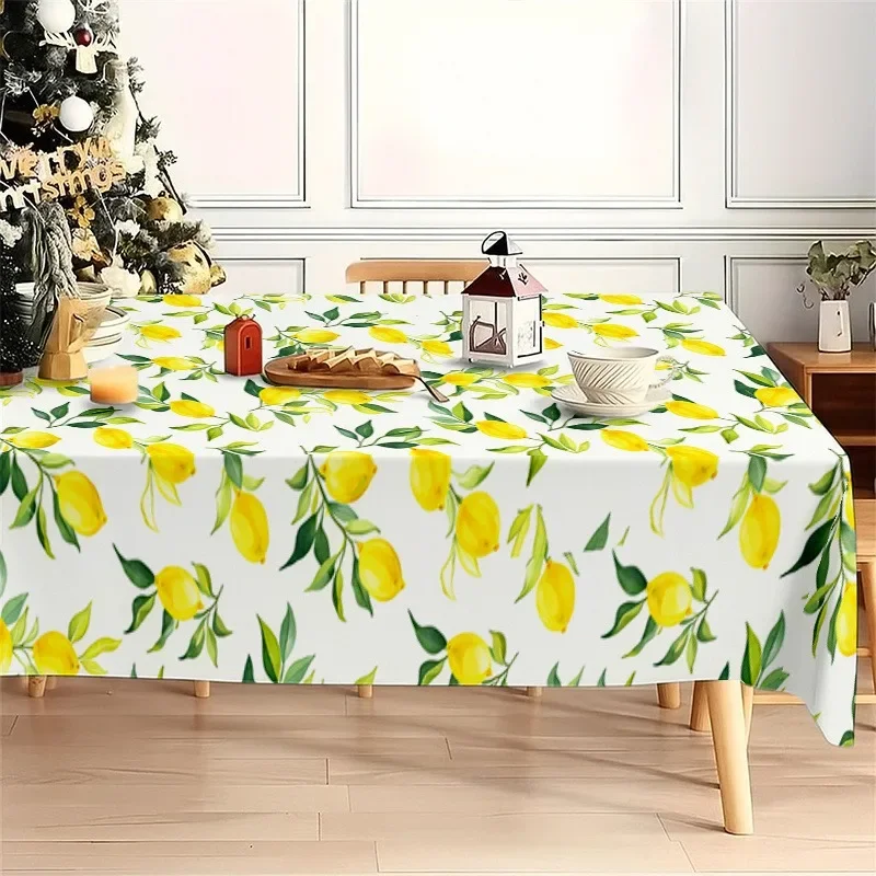 Autumn pumpkin and maple leaf tablecloth, creating a cozy atmosphere. Soft, fashionable and beautiful lemon green.xzj