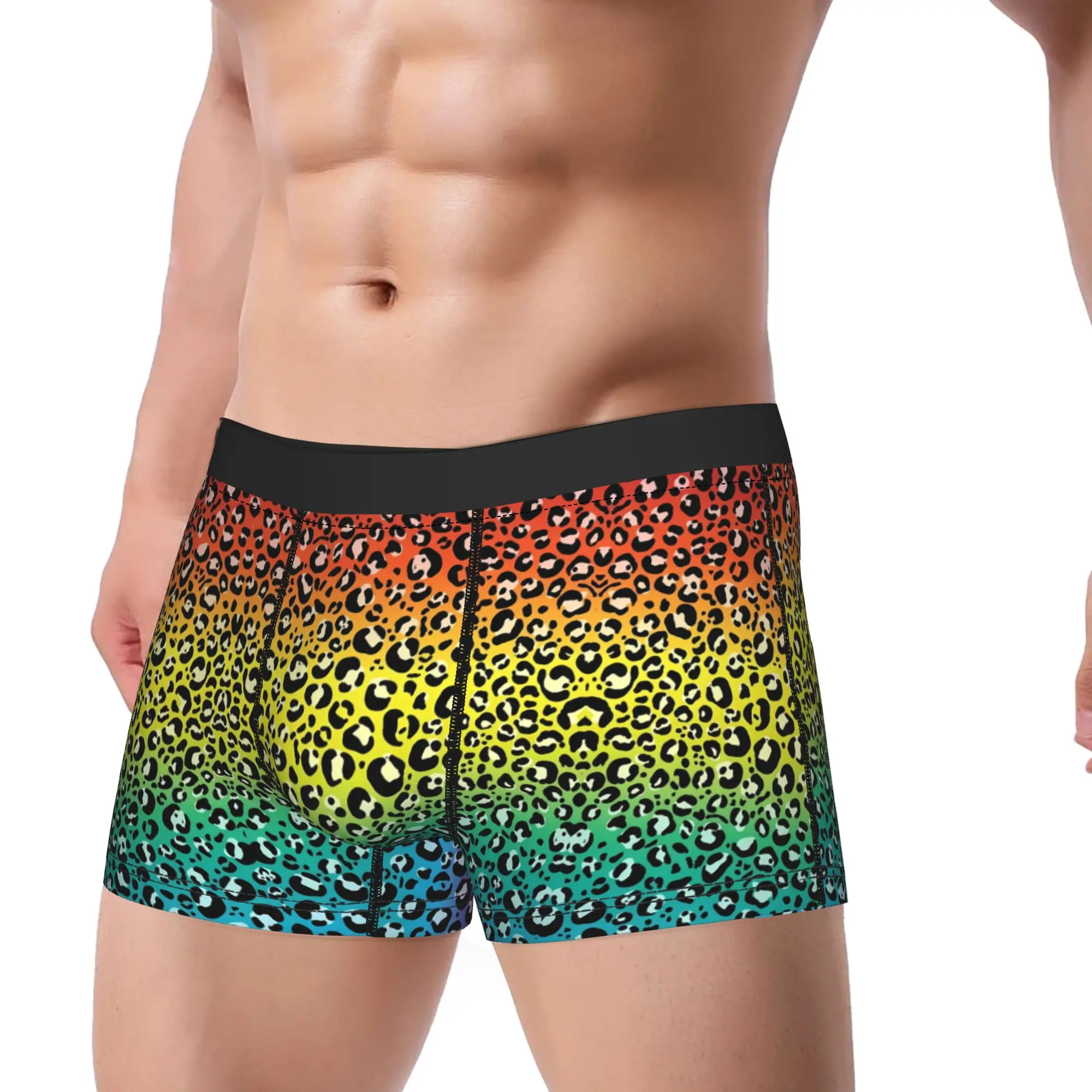 Fashion Leopard Print Underwear  Pattern Boxer Shorts Trenky Men's Panties Comfortable Boxer Brief Birthday Present