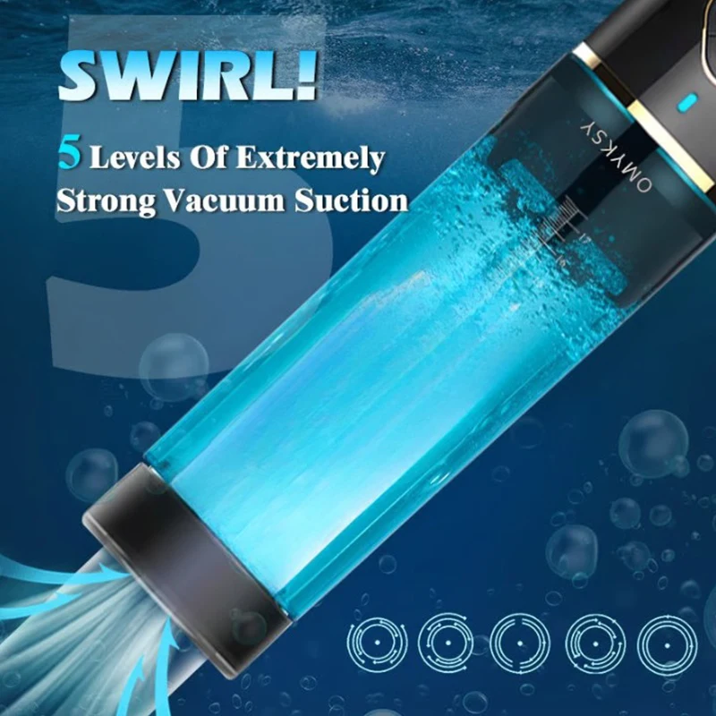 Bagno d'acqua ingrandimento del pene pompa a vuoto elettrico maschio masturbatore tazza ritardo del pene formazione con macchina del sesso Spa per i giocattoli dell'uomo 18