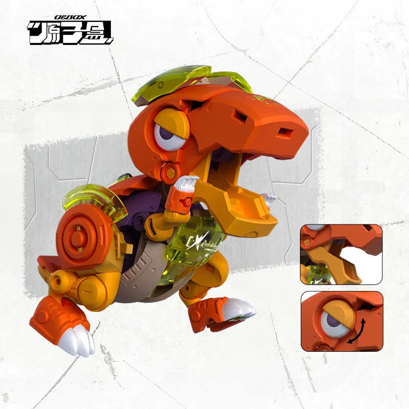 Na stanie Atomic Box Seria Dinozaury Grube Brwi BaoBao Transformacja Zabawka Figurka Akcji Mała Skala Model Kolekcjonerski Prezent