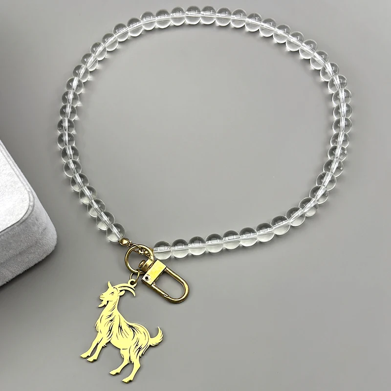 Nette Ziege Tier Schlüsselring Für Frauen Männer Edelstahl Gold Silber Farbe Männliche Mode Schafe Tasche Anhänger Schmuck Geschenke – Detail 5
