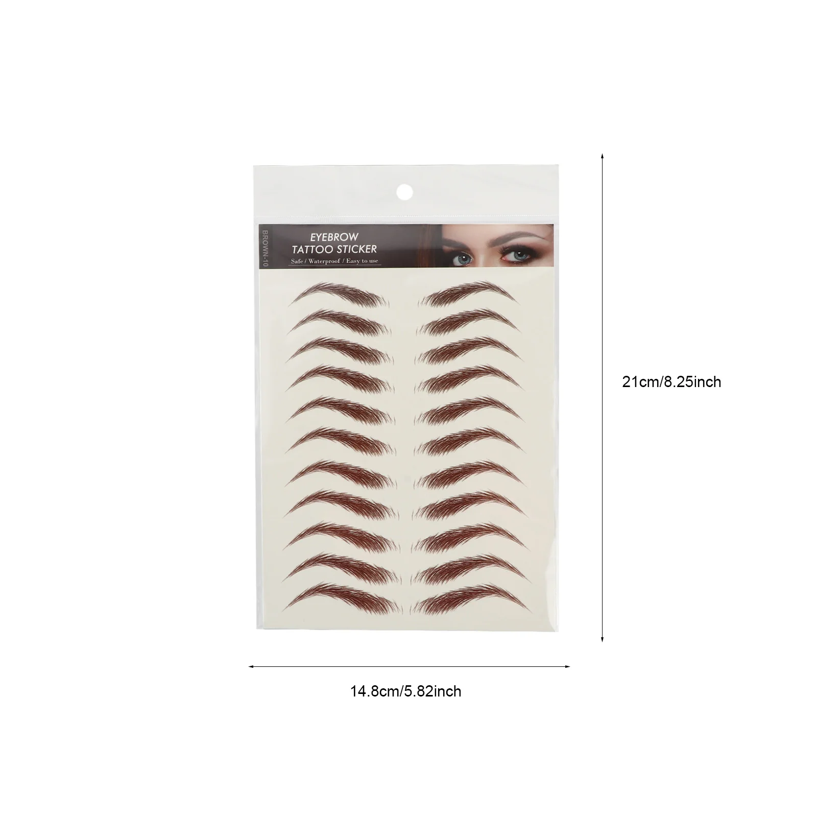 4 Sheets Waterproof Eyebrow Stickers 6D Hair-Like Eyebrows Transfer Tattoos Natural Tool