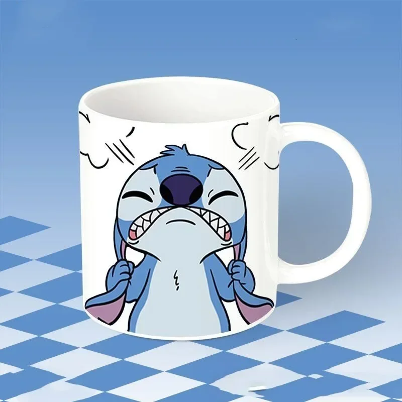 Disney Cup Stitch Childen Cartoon Water Cups  Water Bottle Mugs Milk Mugs Coffee Mugs 300ML Boy Girl Giftt