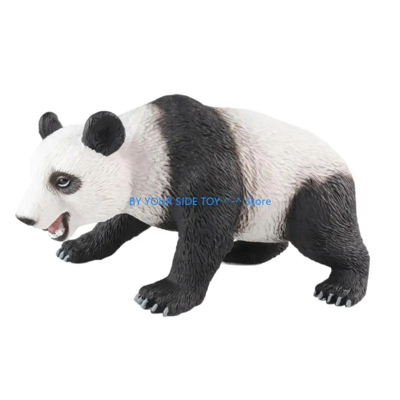 

Handmade Painted Panda and Baby Figurine Realistic Wild Animals Kingdom Toy Craft Supplies for Children Student U6XE
