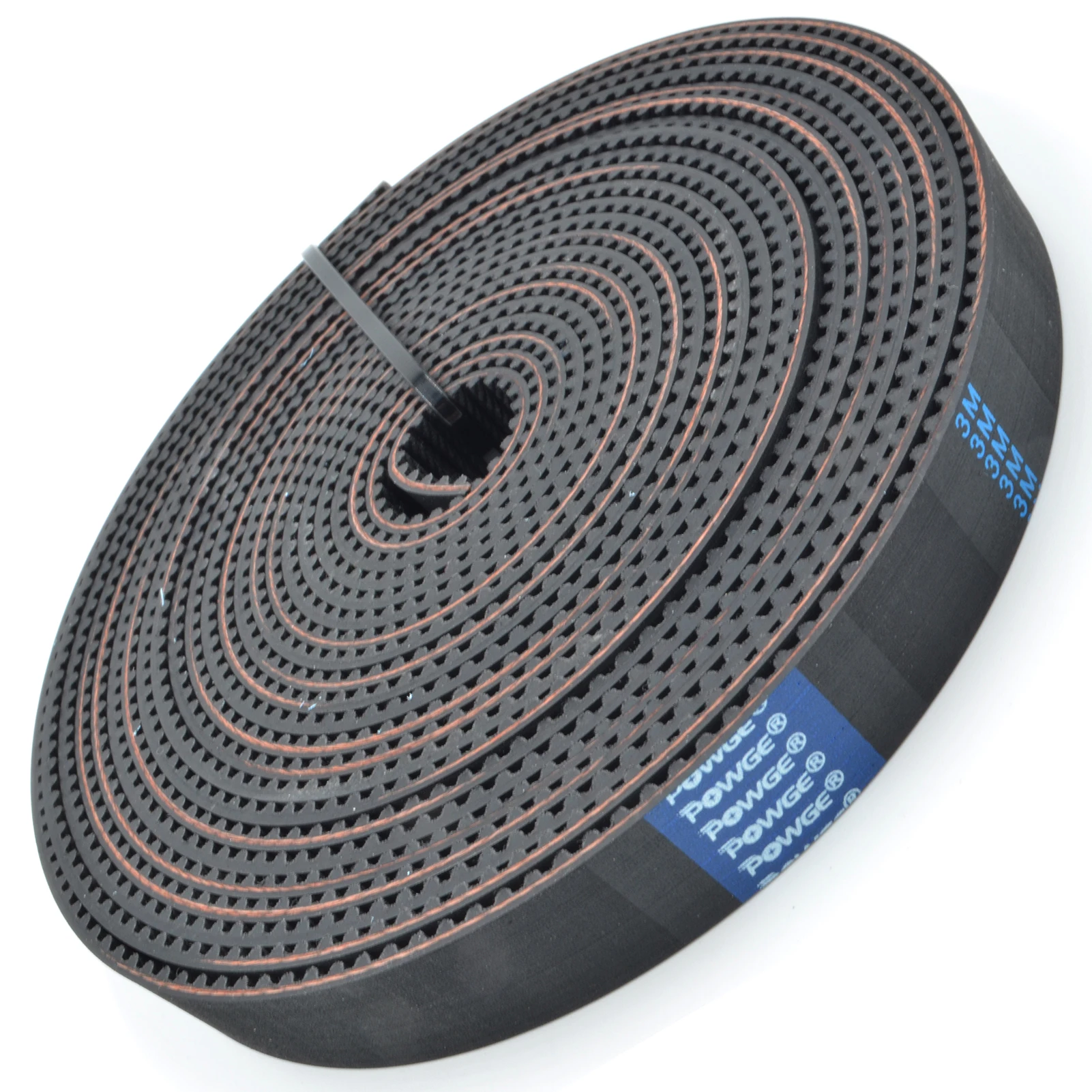 POWGE High Torqure HTD 3M Open timing belt Width 6/10/15/20/25/30mm Polyurethane steel Rubber fiberglass HTD3M Pulley Laser CNC