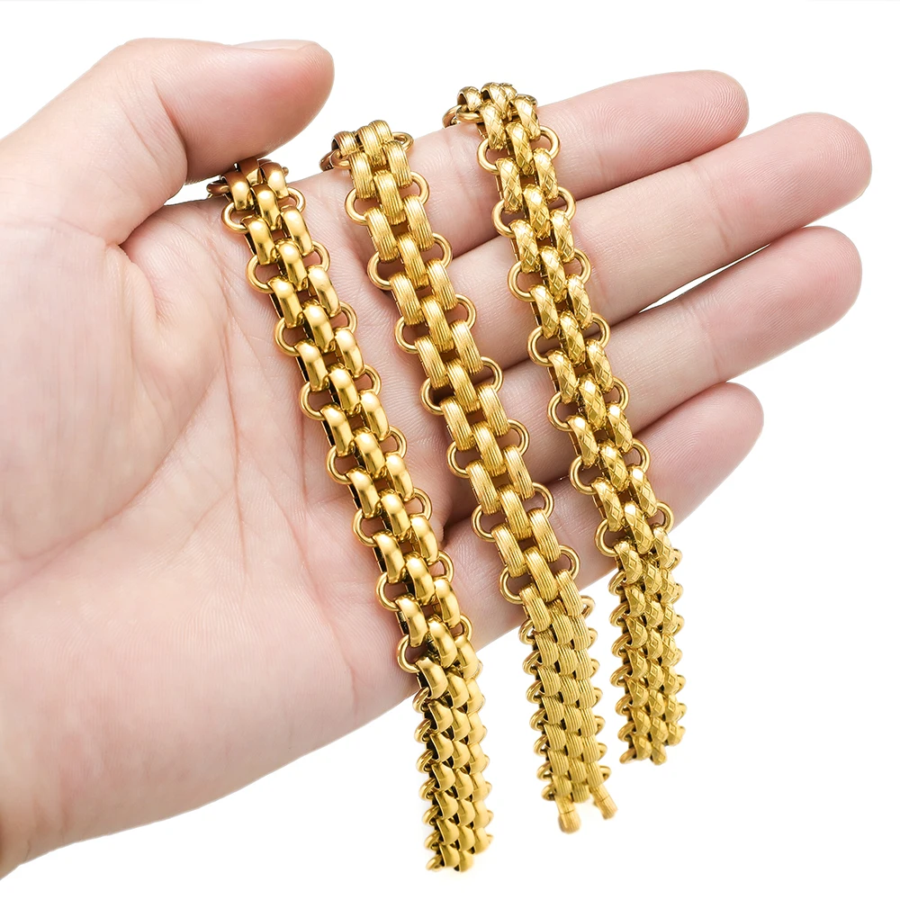 1 Meter Edelstahl Große Schwere Massive Verbindungskette DIY Hip-Hop-Schmuck Punk-Herren-Halsketten Zubehör für die Herstellung von Ohrringen – Detail 3