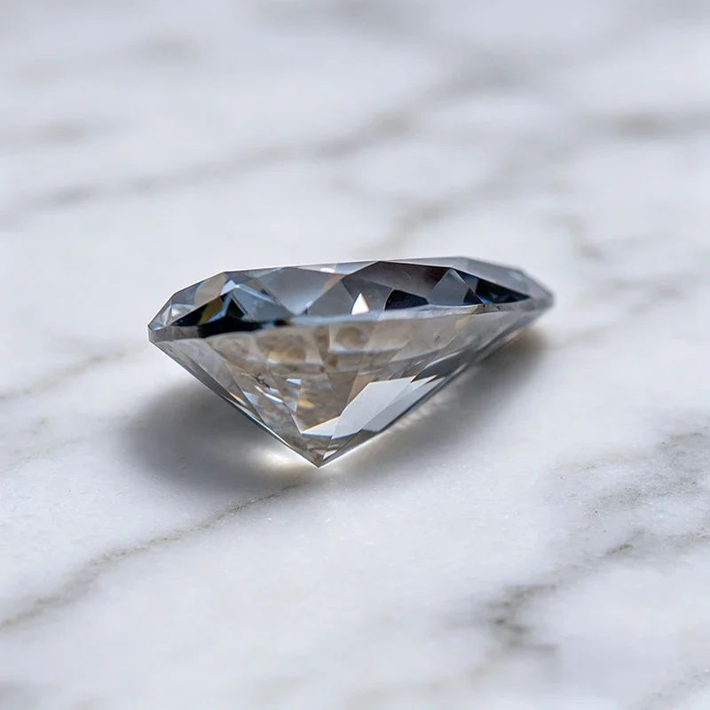 Moissanit-Stein in Birnenform, graue Farbe, im Labor gezüchteter Edelstein für DIY-Schmuck wie Ringe, Halsketten, Ohrringe, Hauptmaterialien mit Zertifikat. – Detail 4