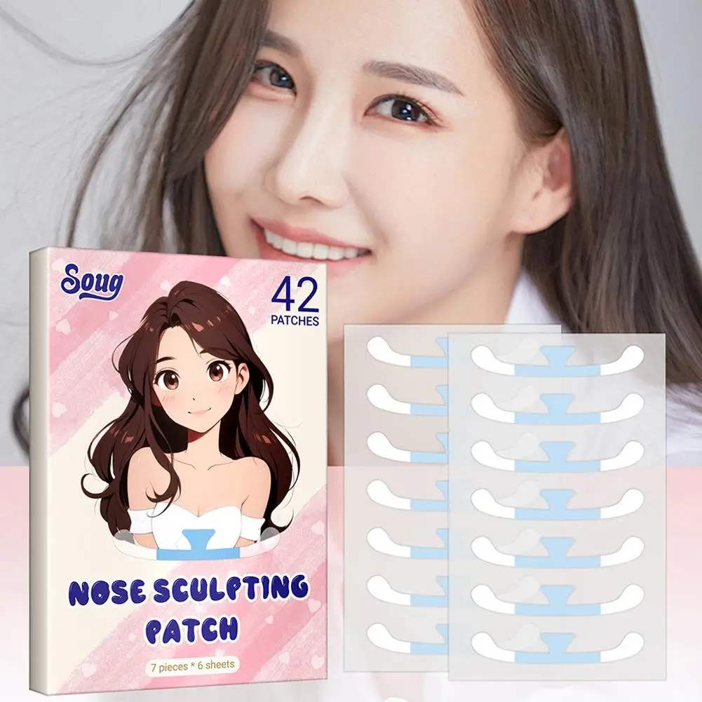 SOUG 42pcs NEW High-end Shrinking Nose Wing Stickers Strips Special Cosplay Nose Shrink L1F4