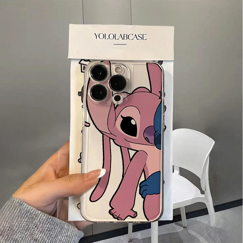 ケースシャオ mi Redmi 注 14 プロ 5 グラム 12 14 4 グラム 11 10 12 13 14 プロプラス 12S 11S 10S 13C 14C カバーかわいいステッチ天使のカップル