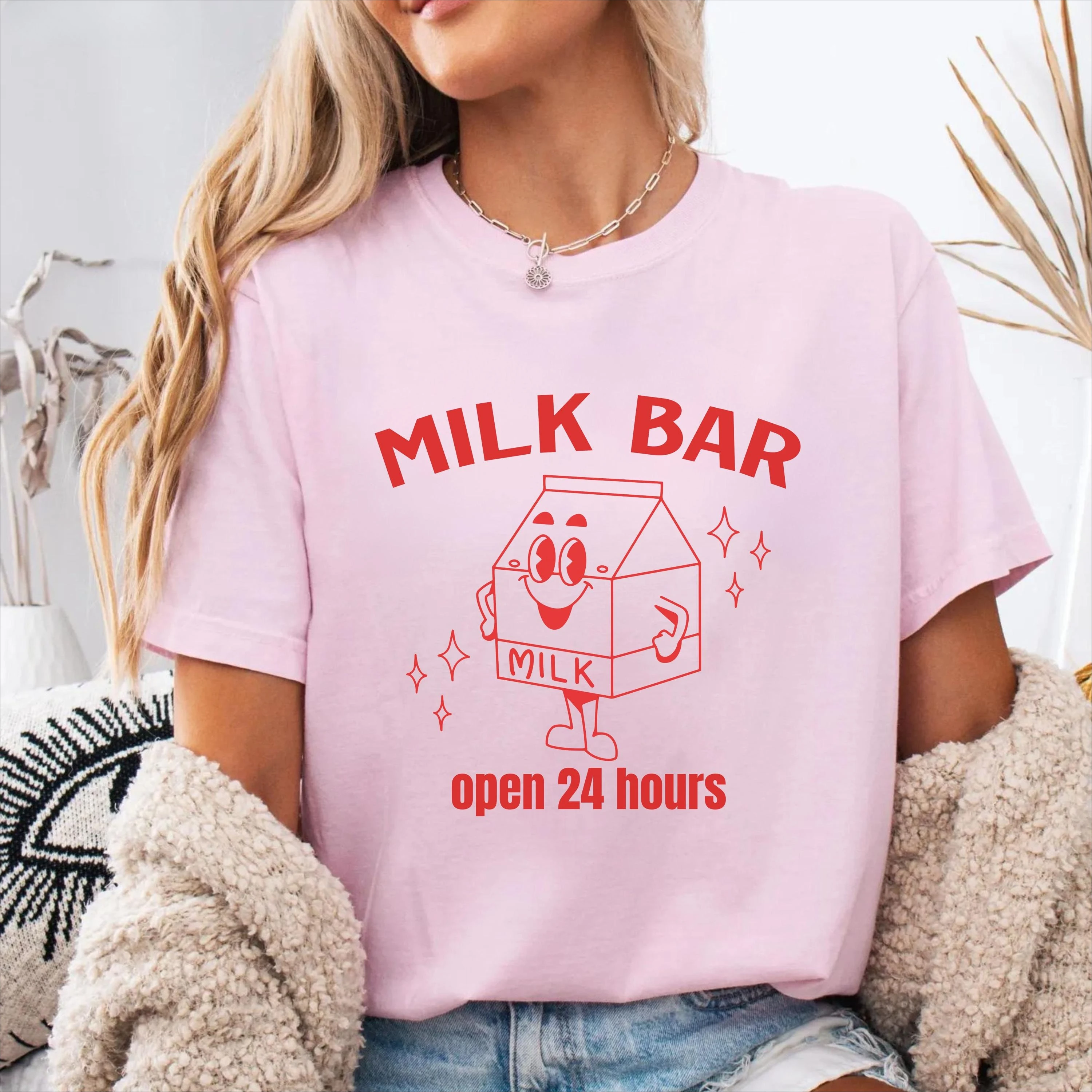 Milk Bar Vintage Shirt, Funny Breastfeeding Tee with Milk Carton Design, Cute & Comfy Mom Shirt, Perfect for New Moms