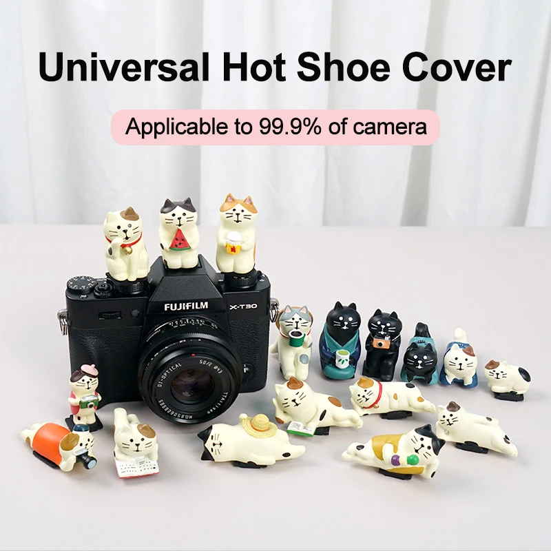 Camera Hot Shoe Cover Flash Cap Soket Cold Shoe Protector Universal Cute Camera Decoration for sony fuji canon nikon leica penta