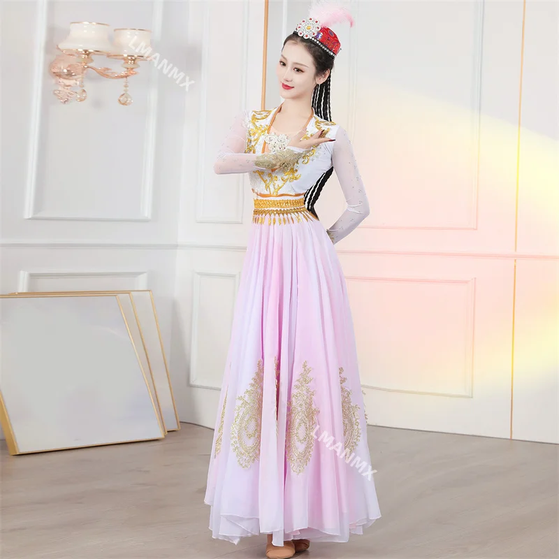 Xinjiang dance dress Uyghur skirt new adult dress upscale skirt