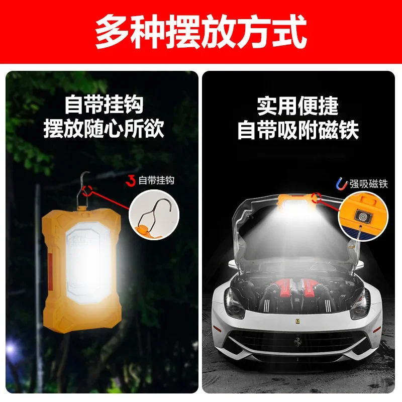 Solar Outdoor Strong Light Super Bright Emergency Tent Camping Light Super Long Life Led Lighting Hook Magnetic Suction Charging