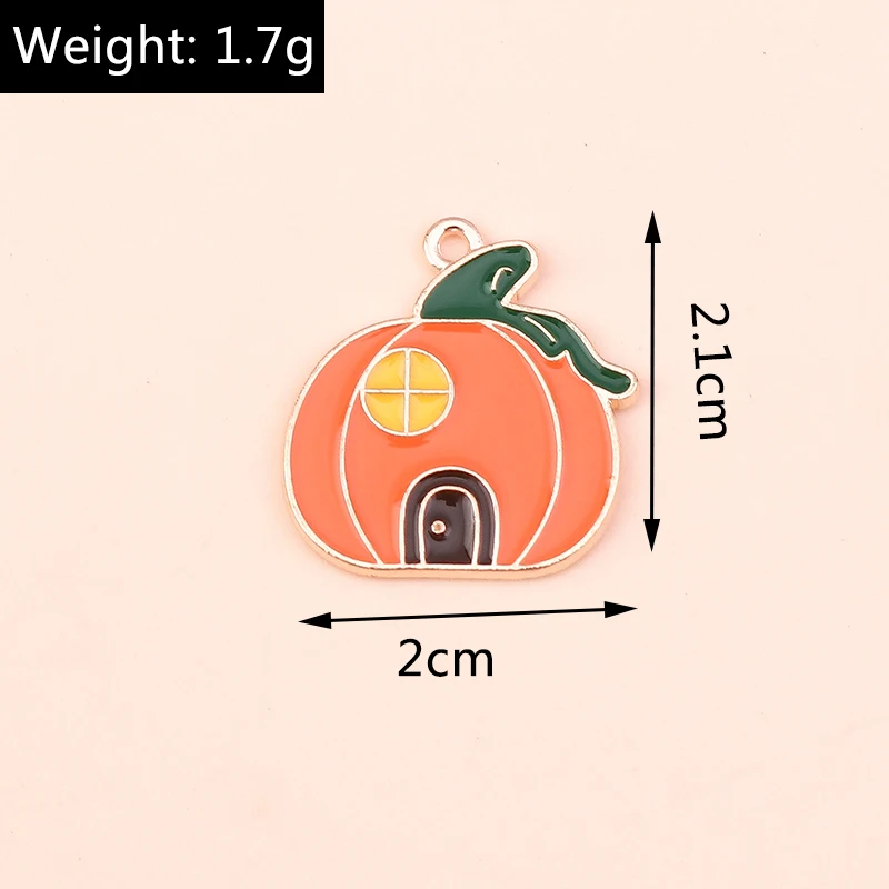 10 teile/los Mix Emaille Halloween Geist Kürbis Fledermaus Charms Anhänger für Schmuck Machen Frauen Mode Ohrringe Halsketten Handwerk Geschenk – Detail 8