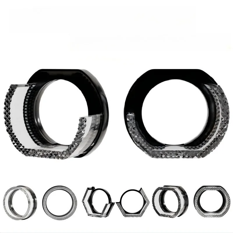 

Для фар автомобиля "3" 5D Crystal WRGB LED Angel Eyes Halo Rings Прямоугольные чехлы DRL с указателем поворота Управление через приложение Hot