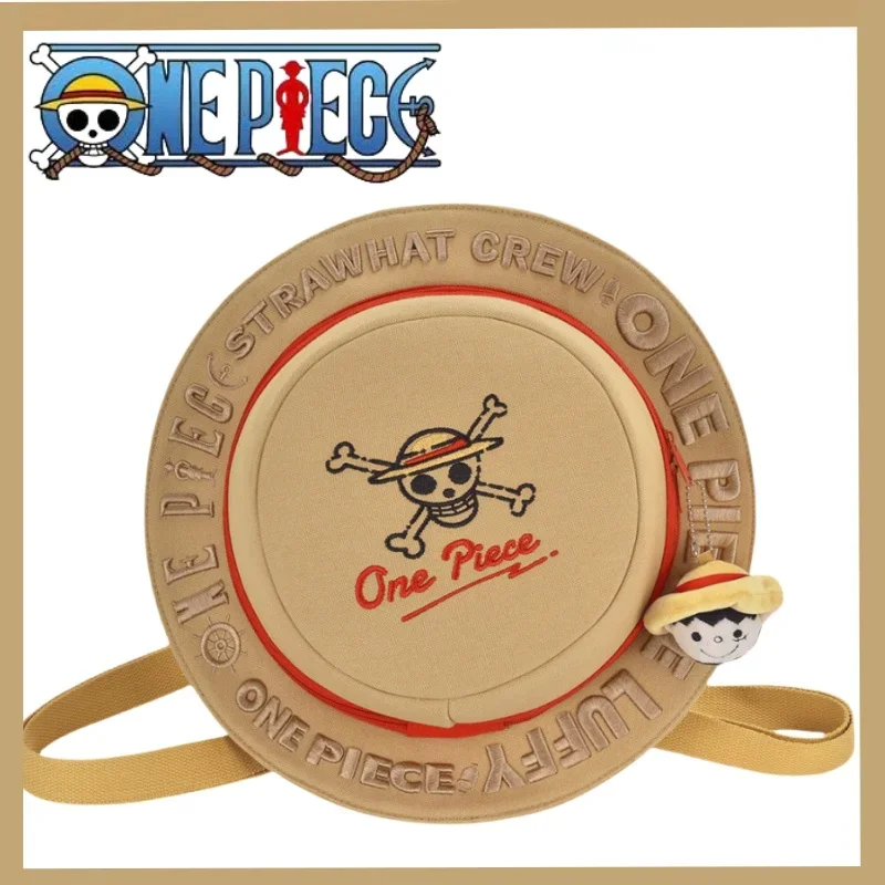 

Цельная модная сумка через плечо с рисунком Луффи, парусиновая соломенная шляпа, сумка большой емкости, периферийные устройства в стиле аниме для девочек, праздничные подарки для поездок на работу