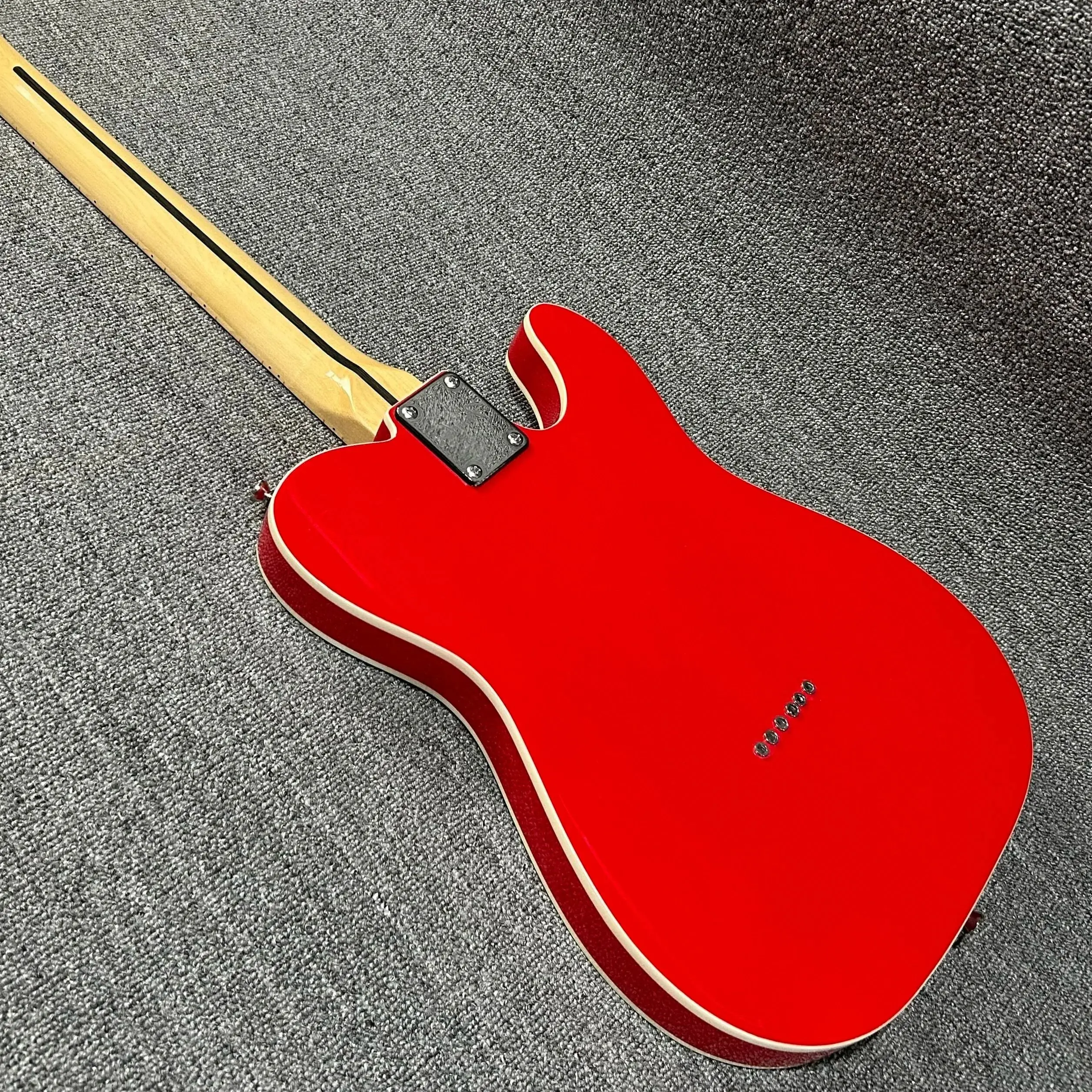 High Sound Quality Red Tele Electric Guitar Gift Color Mahogany Body Rosewood Fretboard Double Binding 6 Strings Guitarra