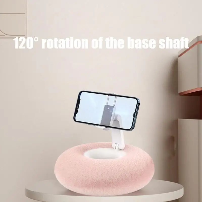 

Плюшевая подушка, держатель для мобильного телефона, планшета, настольная подставка, регулируемая длина, угол для наблюдения за петельми, прямая трансляция видеочата