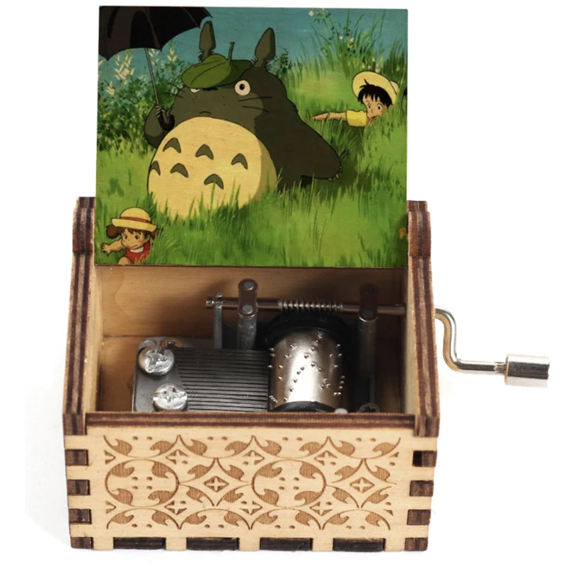 Classic Japanese Anime Wooden Music Box 18 Note Hand-operated/Automatic Movement Kids Friends Birthday Gift Fans Souvenir