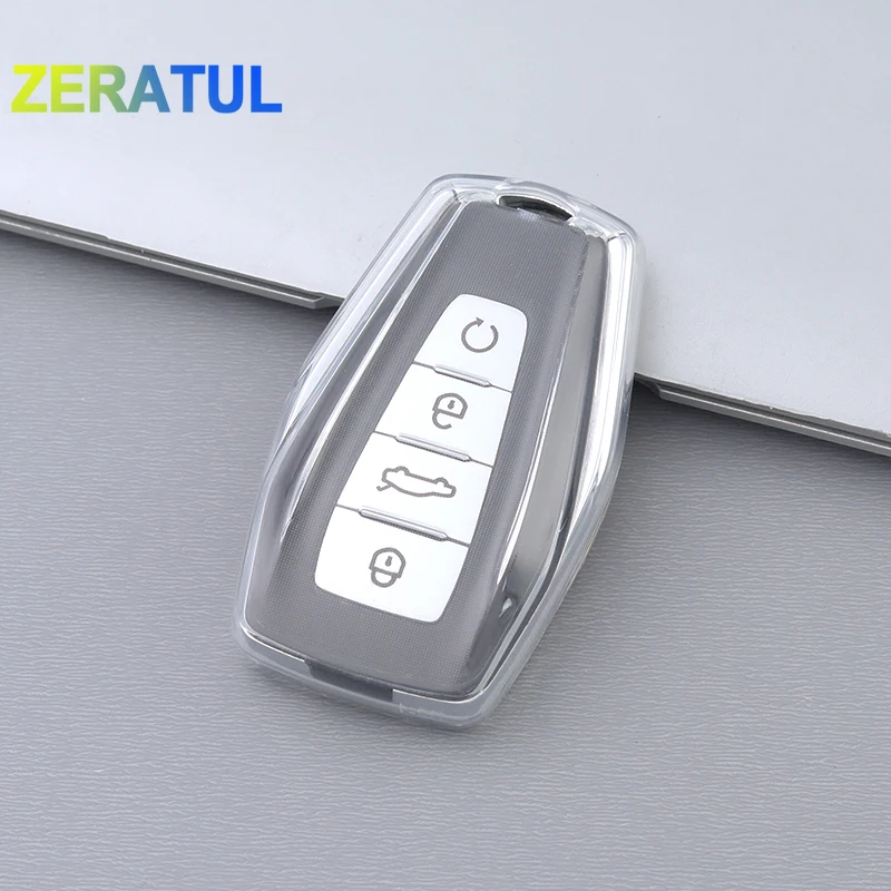 TPU Car Remote Key Case Cover Shell For Geely Coolray 2019 - 2020 Atlas Boyue NL3 Emgrand X7 EX7 SUV GT GC9 Borui Accessories