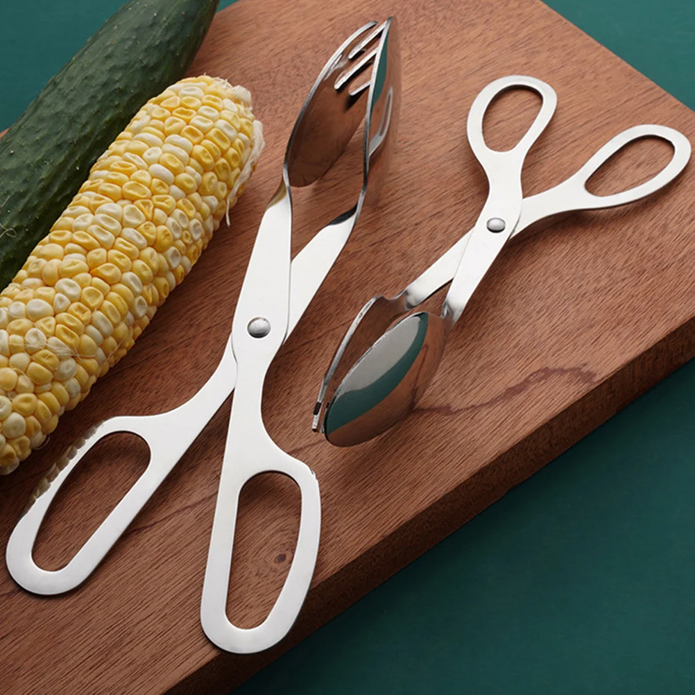 

Kitchen Food Serving Tong Stainless Steel Clip for Salad Steak Meat Bakery Supplies Cooking Utensil Bread Clip