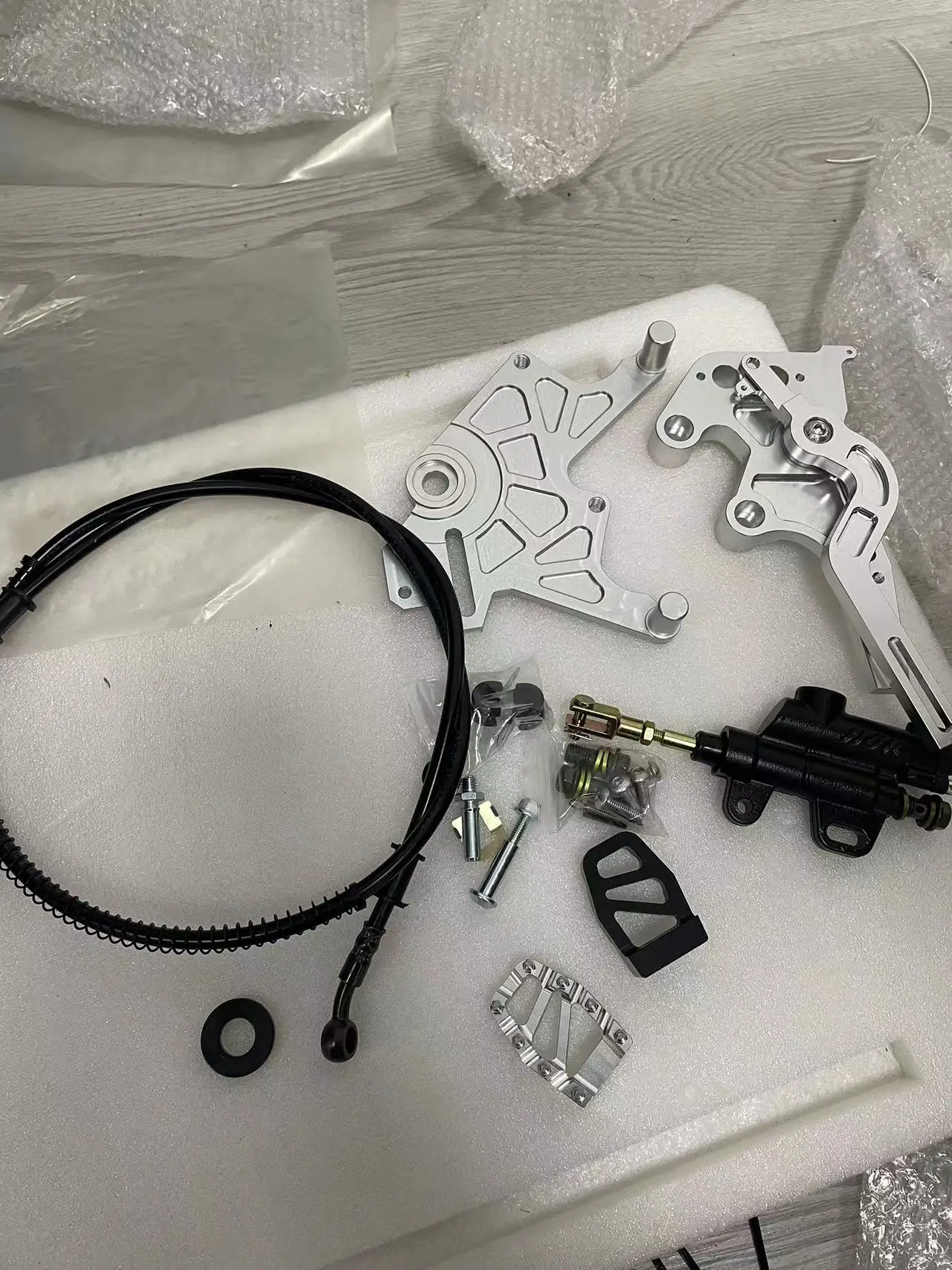 Ultra Bee 240mm Aluminum Alloy Rear Disc Brake Kit With Dual-caliper Bracket for Talaria Mx3 Mx4 Motorcycles-retrofit/upgrade