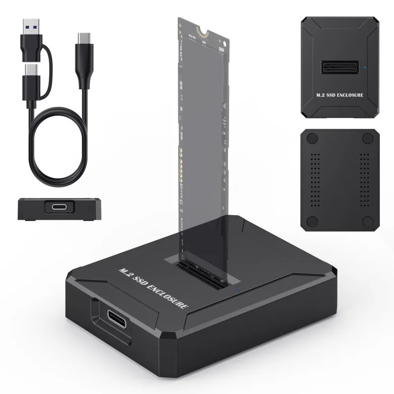 M.2 NVMe & SATA SSD Reader Adapter, M.2 SSD To USB C Docking Station for M.2 (M Key, B+M Key) NVMe and SATA NGFF SSD