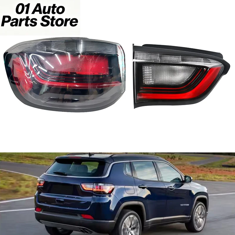 Tail Light For Jeep Compass 2022 2023 2024 2025 Car LED Rear Warning Brake Stop Lamp Driving Turn Signal Light 68461574AA