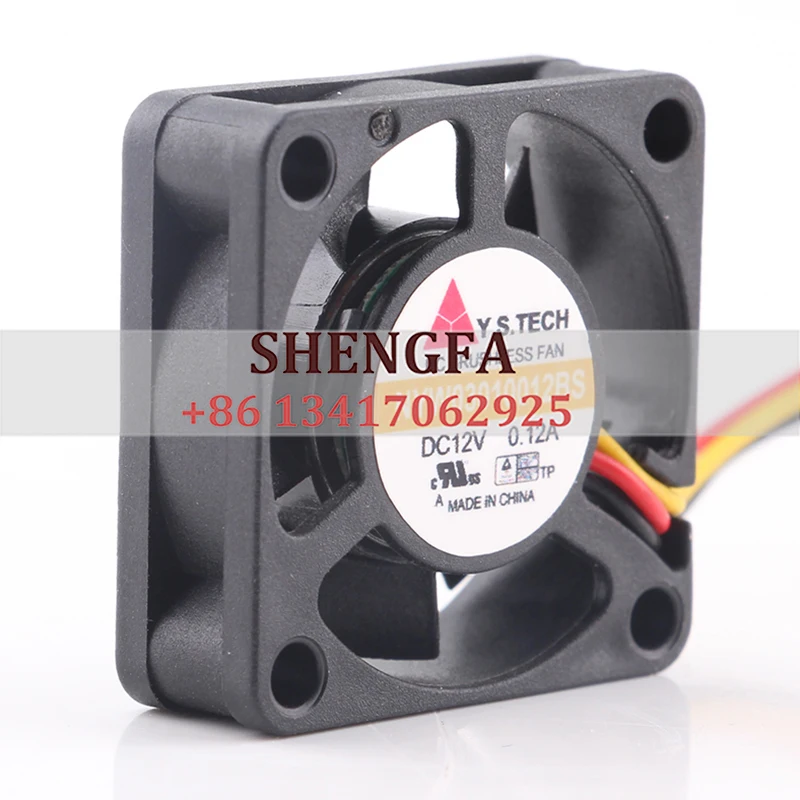 Y.S.TECH 24V 48V DC12V 0.12A 3CM 30X30X10MM Double Ball Large Air Volume NYW03010012BS Cooling Fan