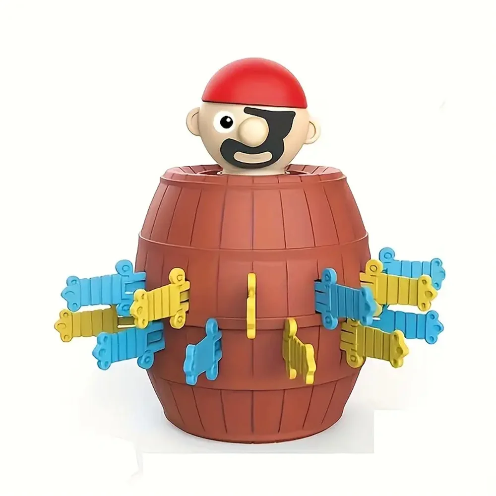 Pirate Barrel Game Interactive Pop-Up Pirate Toy Bucket with Swords Puzzle Action Game for Family Kids Tabletop Entertainment image 2