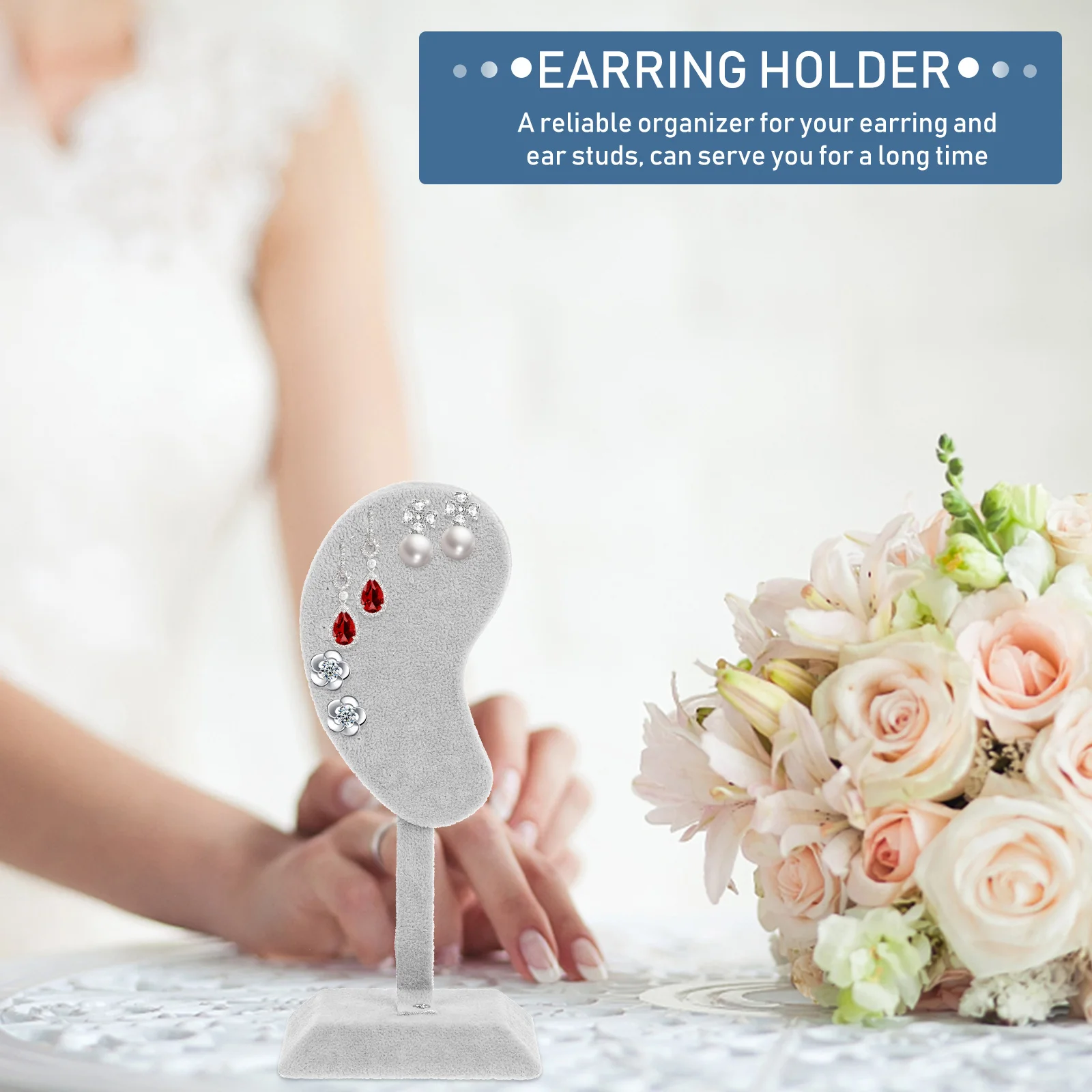 حامل عرض القرط منظم على شكل الأذن لأقراط الأذن ورف عرض المجوهرات لمعرض تجارة التجزئة المنزلية