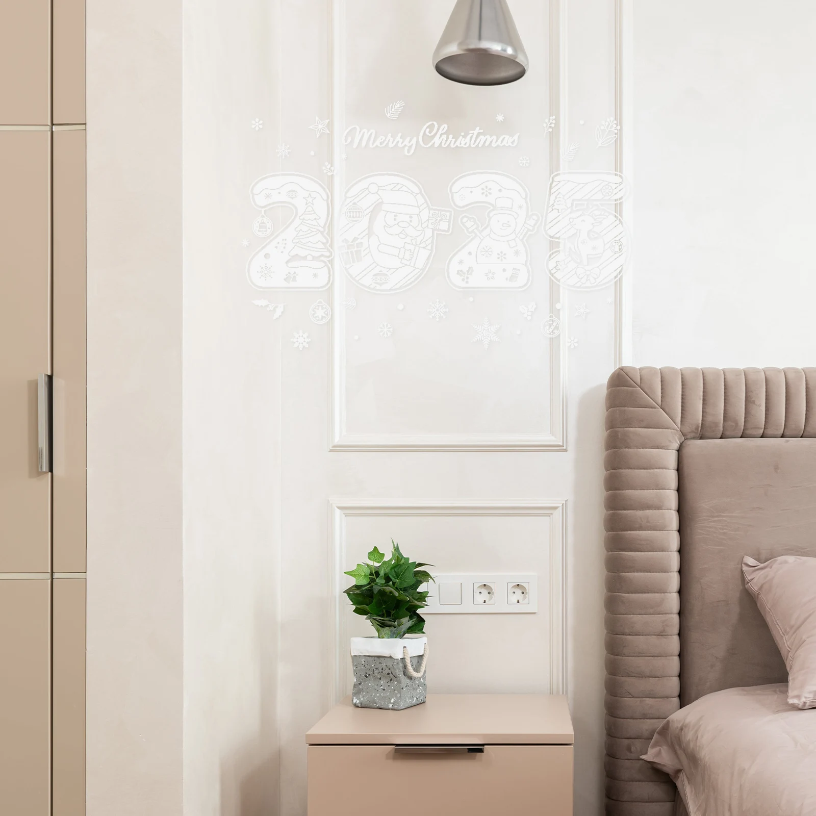 

1Set Christmas Window Clings Festive Snow Window Stickers Static Cling for Smooth Surfaces Easy Apply Remove Reusable Holiday