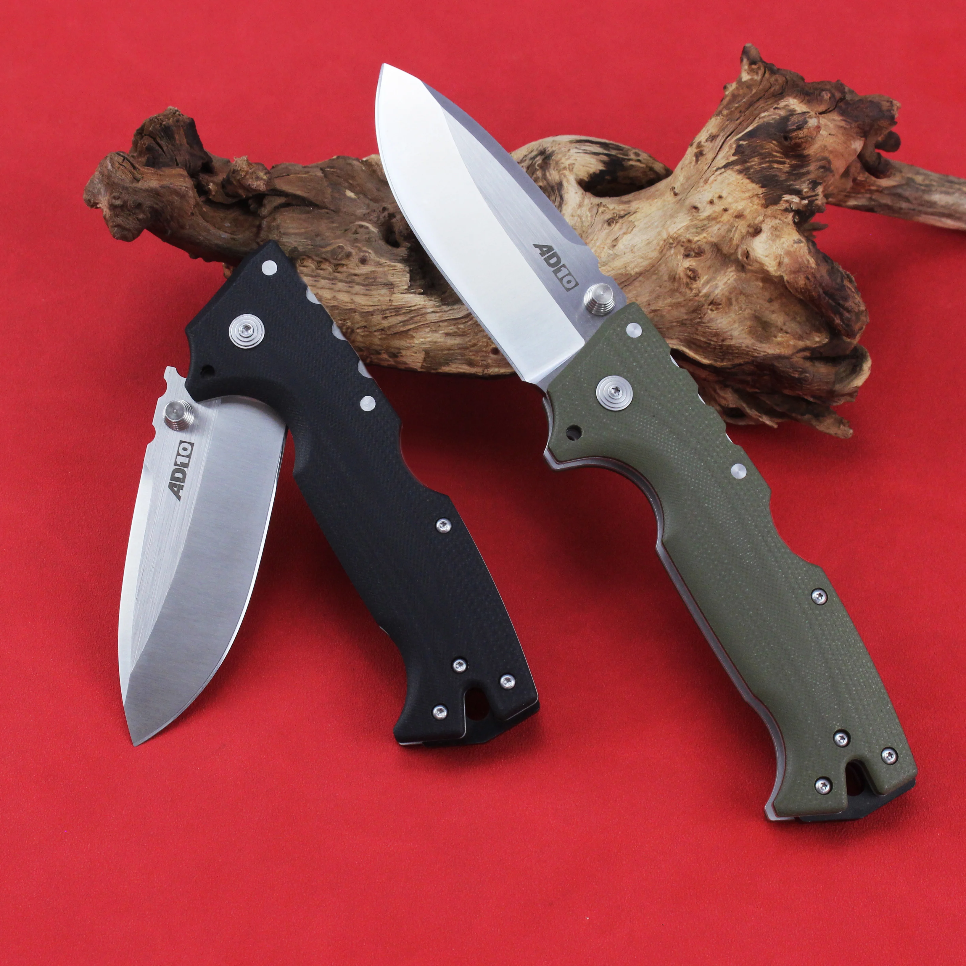 Cold AD10 Folding Knife G10 Handle S35VN Steel Military Tactical Combat Outdoor Knife EDC Self-defense Pocketknives Hunting Tool