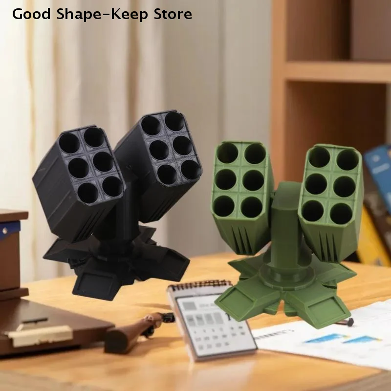 3D Printed Missile Shaped Pen Holder Desktop Organizer in Unique Design